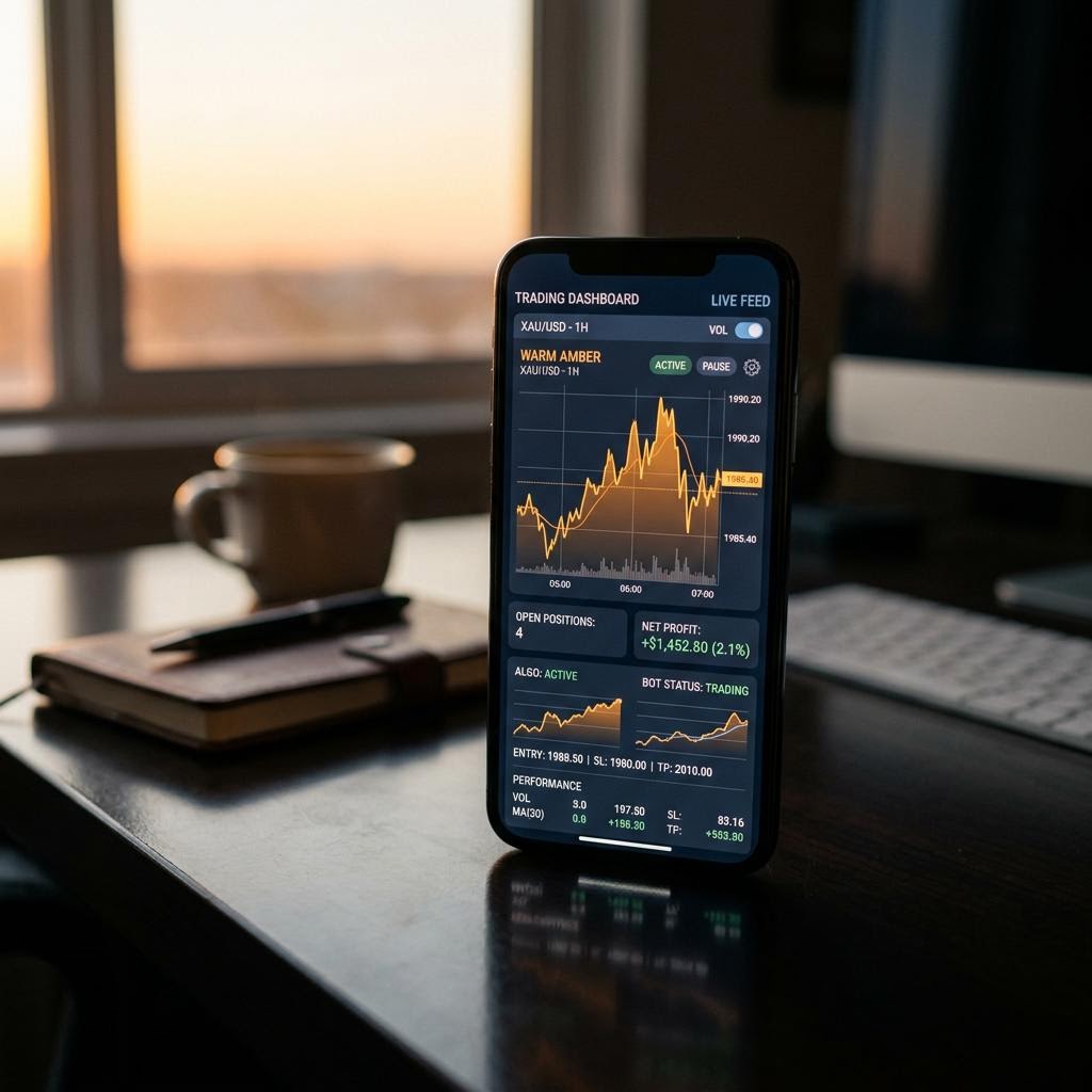 Terminal de trading mobile Nembo Crescitone sur smartphone